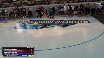 110 lbs Quarterfinal - Caleb Demmert, Juneau Youth Wrestling Club Inc. vs Addyxus Echak, Mid Valley Wrestling Club