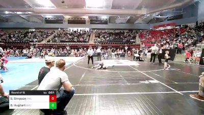 49 lbs Round Of 16 - Sawyer Simpson, Salina Wrestling Club vs Bentley Hughart, Berryhill Wrestling Club