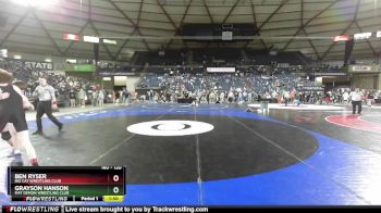 120 lbs Quarterfinal - Ben Ryser, Big Cat Wrestling Club vs Grayson Hanson, Mat Demon Wrestling Club