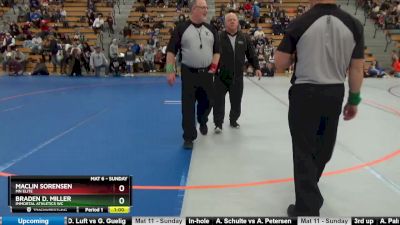 65 9U Cons. Round 4 - Maclin Sorensen, MN Elite vs Braden D. Miller, Immortal Athletics WC