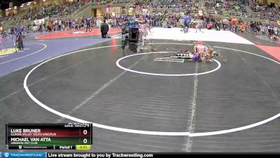 62 lbs Cons. Round 5 - Luke Bruner, Illinois Valley Youth Wrestlin vs Michael Van Atta, Lebanon Mat Club