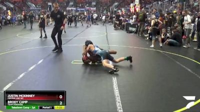 72 lbs Semifinal - Brody Camp, Team Donahoe vs Justin McKinney, Center Line WC