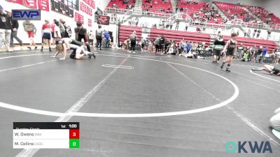 88 lbs Quarterfinal - Westyn Owens, Shelton Wrestling Academy vs Mason Collins, Choctaw Ironman Youth Wrestling