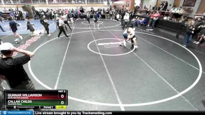 150 lbs Cons. Round 5 - Gunnar Williamson, Burlington Edison vs Callan Childs, Glacier Peak