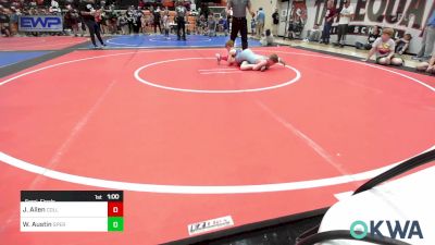 85 lbs Semifinal - Jackie Allen, Collinsville Cardinal Youth Wrestling vs Wyatt Austin, Sperry Wrestling Club