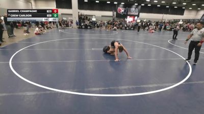 138 lbs Cons. Quarters - Gabriel Champagne, Nor Cal Take Down Wrestling Club vs Crew Carlson, Nebraska