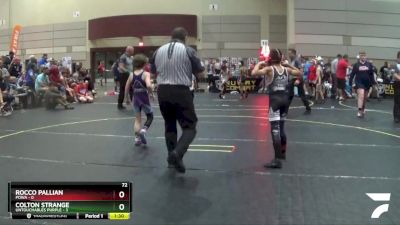 72 lbs Semis & 1st Wrestleback (8 Team) - Rocco Pallian, POWA vs Colton Strange, Untouchables Purple