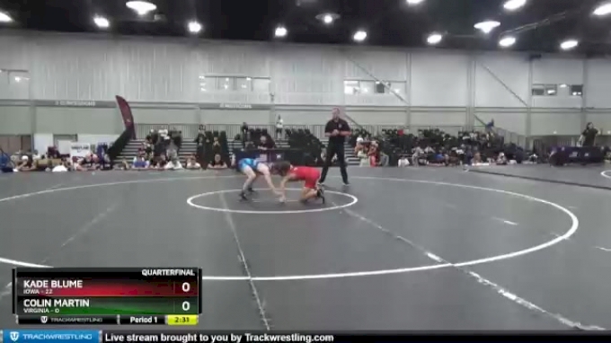 113 lbs Quarters & 1st Wb (16 Team) - Kade Blume, Iowa vs Colin Martin ...