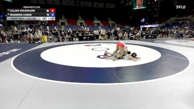 120 lbs Cons. Rd Of 16 - Lillian Hulegaard, WA vs Shannon Logue, PA