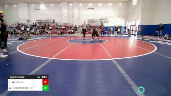 100 lbs Quarterfinal - Leah Wynn, El Reno Wrestling Club vs Will Branchcomb, Checotah Matcats