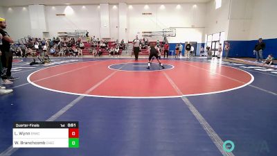 100 lbs Quarterfinal - Leah Wynn, El Reno Wrestling Club vs Will Branchcomb, Checotah Matcats