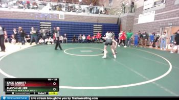 126 lbs Champ. Round 1 - Sage Babbitt, Lil Mavs Wrestling vs Mason Hillier, Bonneville High School Wrestli