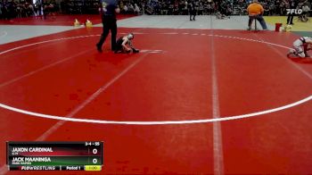 55 lbs Quarterfinal - Jaxon Cardinal, K-M vs Jack Maaninga, Park Rapids