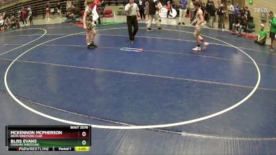 105 lbs Cons. Round 2 - McKennon McPherson, Delta Wrestling Club vs Bliss Evans, Cougars Wrestling