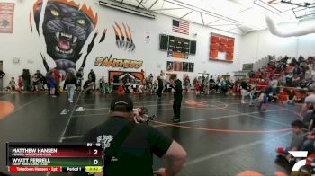 49 lbs Semifinal - Wyatt Ferrell, Cody Wrestling Club vs Matthew Hansen, Powell Wrestling Club