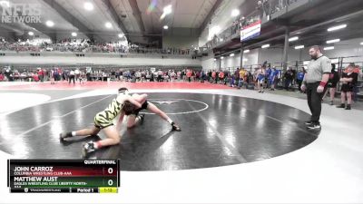 150 lbs Quarterfinal - John Carroz, Columbia Wrestling Club-AAA vs Matthew Aust, Eagles Wrestling Club Liberty North-AAA