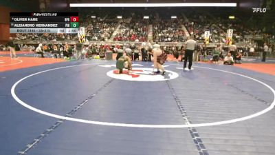 3A-215 lbs Cons. Round 1 - Alejandro Hernandez, Pinedale vs Oliver Hare, Burns/Pine Bluffs