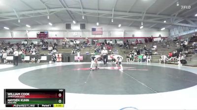 149 lbs Champ. Round 2 - Hayden Kuhn, Ashland vs William Cook, Jamestown (N.D.)