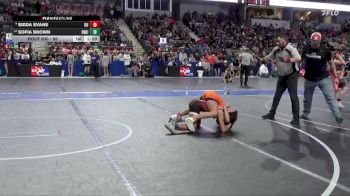 95 lbs Quarterfinal - Sofia Brown, Holcomb Wrestling Club vs Sidda Evans, Ogden`s Outlaws