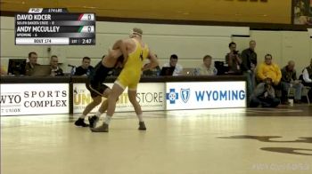174lbs Match DAVID KOCER (South Dakota State) vs. ANDY MCCULLEY (Wyoming)