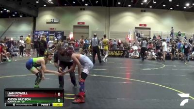 82 lbs Quarterfinals (8 Team) - Ayden Hudson, Donahue WA vs Liam Powell, Illinois KIA