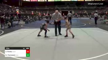 57 lbs Round Of 32 - Noah Thompson, Takedown Express WC vs Yareli Flores, Madras Matt Club