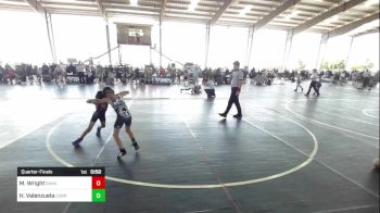 62 lbs Quarterfinal - Mateo Wright, Sahuarita Mustangs WC vs Humberto Valenzuela, Cornerstone WC