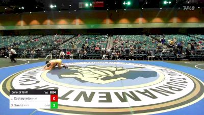 133 lbs Consi Of 16 #1 - Jake Castagneto, UNATT-Utah Valley vs David Saenz, Wyoming