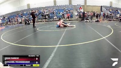 119 lbs Cons. Round 4 - Aidan Marecic, MI vs Nathaniel Moungsiharat, TN