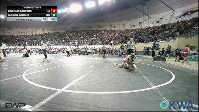 61 lbs Round Of 16 - Lincoln Sanders, Team Tulsa Wrestling Club vs Jaxson Wright, Bartlesville Wrestling Club