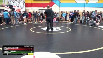 120 lbs 1st Place Match - Hailey Medina, Gering Girls vs Kaiana Garlough, Central