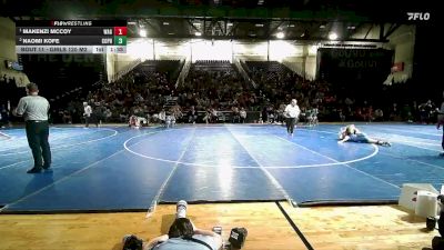 Girls 120 M2 1st Place Match - Makenzi McCoy, Wasatch - Girls vs Naomi Kofe, Copper Hills - Girls