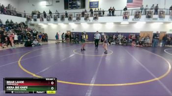 115 lbs Round 2 - Briar Lahoe, Thermopolis vs Kiera Big Knife, Lander Middle School