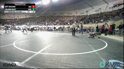 61 lbs Semifinal - Jett Boland, Tonkawa Takedown Club vs Leland Riley, Midwest City Bombers Youth Wrestling Club