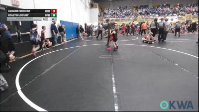 55 lbs Consolation - Avaline Shouse, Morrison Takedown Club vs Kollyn Locust, Cowboy Wrestling Club