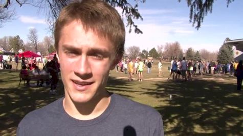 Conner Mantz after winning USA XC Champs JR Race