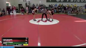 132 lbs Round 5 - Sam Novosel, East Limestone vs Kaden Gaines, Weaver