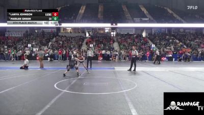 75 lbs 5th Place Match - Paislee Greer, C4 vs LaNya Johnson, Hoisington Jr Cardinal Wrestling Club