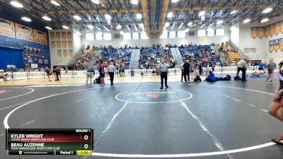 80 lbs Round 1 - Beau Auzenne, Team Barracuda Wrestling Club vs Kyler Wright, Cocoa Beach Wrestling Club