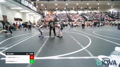 85 lbs Quarterfinal - Beckett Bowman, R.A.W. vs Atreyu Mcdow, Miami Takedown Club