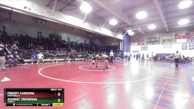 157 lbs Cons. Round 2 - Dominic Crossman, Liberty vs Freddy Cardona, Montebello