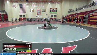 85 lbs Semifinal - Lonnie Huckins, Lone Star Middle School vs Jordan Dodge, West Middle School