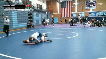 126 lbs Cons. Round 3 - Wendell Maw, Fremont vs Easton Pace, Layton