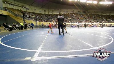 92 lbs Quarterfinal - Alex Fernandez, OKC Saints Wrestling vs Parker Collett, Plainview Youth Wrestling Club