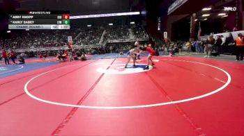 130 lbs Champ. Round 1 - Abby Knopp, Cheyenne Central vs Karly Sabey, Lyman