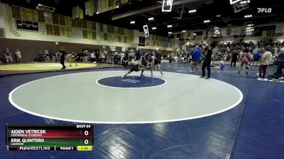 132 lbs Champ. Round 1 - Aiden Vetricek, Centennial (Corona) vs Erik Quintero, Lakeside