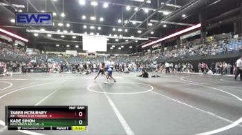 115 lbs Quarterfinal - Kade Simon, Hays Wrestling Club vs Taber McBurney, WR - Topeka Blue Thunder