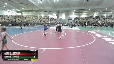 118 lbs 2nd Place Match - Addison Borden, Spartan Wrestling Club vs Phyicia Turner, Ground Zero Wrestling