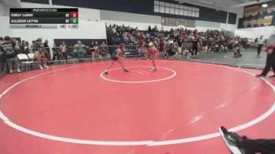 100 lbs Round 2 - Allison Leyva, Mantanona TC vs Emily Lanik, Mantanona TC