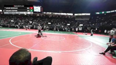 134 lbs Cons. Round 2 - Julian Coffee, Unattached vs Adam Morgan, MEN1